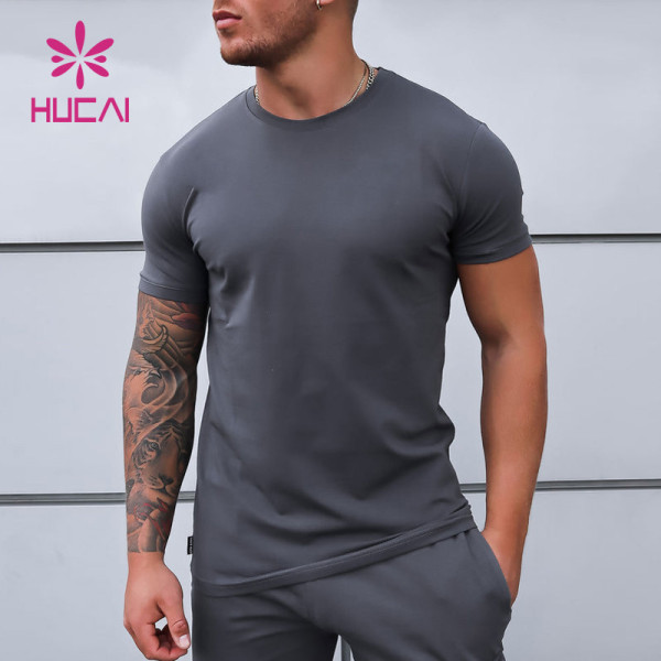 ODM Grey Fashion Dry Fit Mens T-shirt China Manufacturer