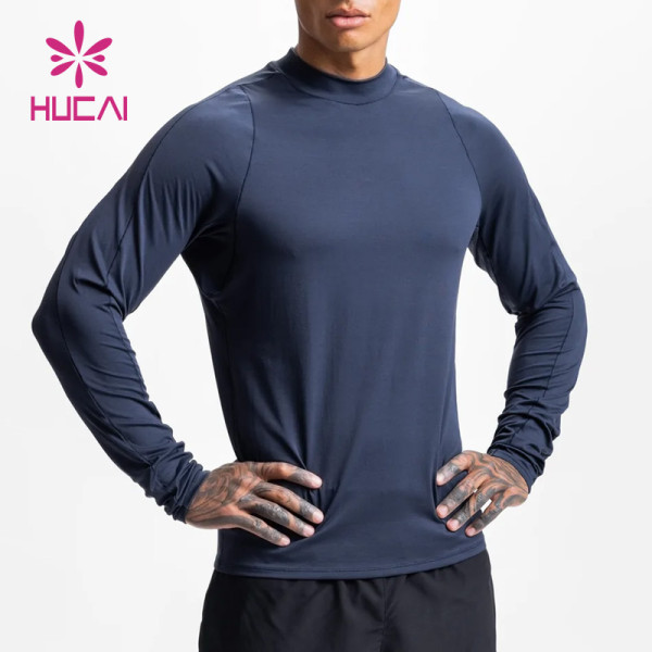 OEM Custom Mens Running Long Sleeves Breathable T Shirts Private Label Factory Manufacturer