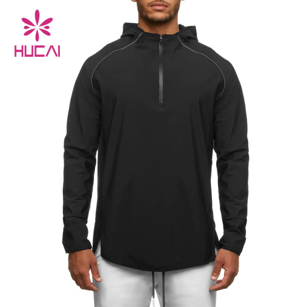 ODM Nylon Custom Running Activewear Reflect Light Hoodie Private Label Gymwear Supplier
