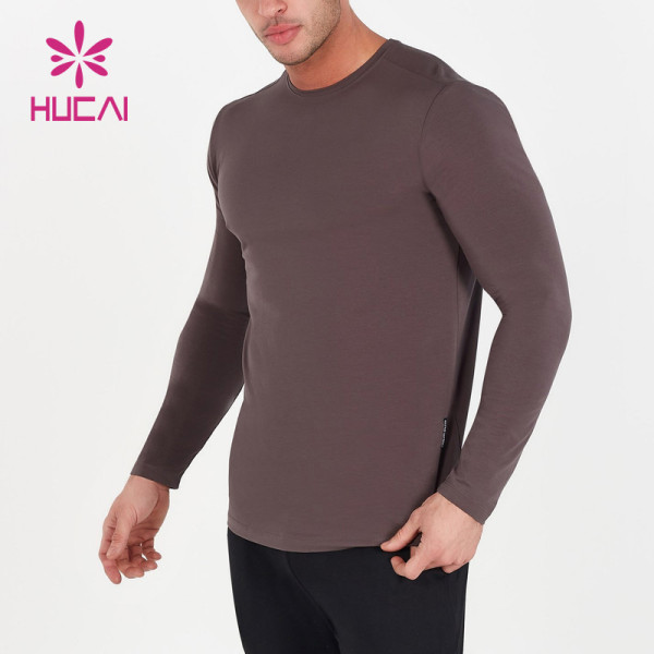 oem fitness fashionable custom long sleeves elastic t shirts man china manufacturer