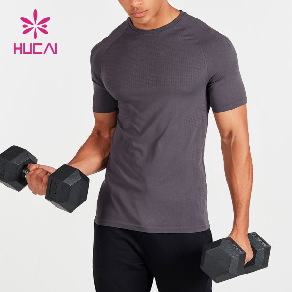 odm custom spandex running dry fit t shirt mens activewear short sleeves supplier