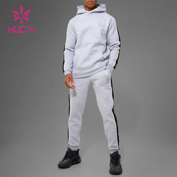 Custom Private Label Fashionable Outfits Hem Printed Tracksuit Men Sportswear Supplier