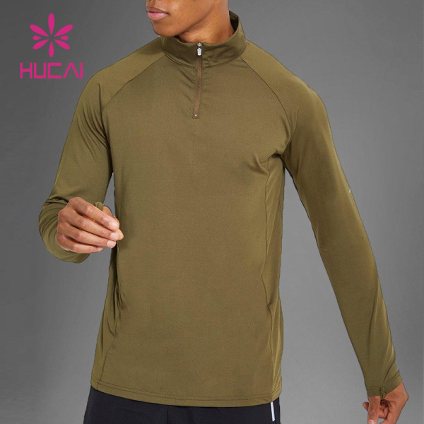 customize activewear mens sweatshirts long sleeve unique design t shirt plain supplier