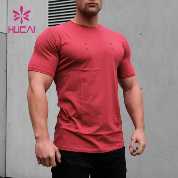 custom oem high performance red gym dri fit t shirts men china sportswear suppliers