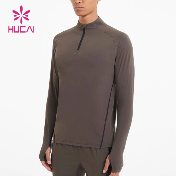 oem new design long sleeve thumb hole t shirts custom new fitness clothing