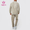 OEM Custom Logo Stretch Jogging Warm Corduroy Fabric Tracksuits Gym Suit Men