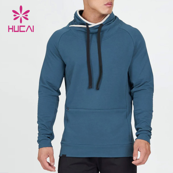 custom activewear mens high quality hoodies running zipper design gymwear supplier