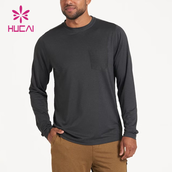 custom workout clothes mens long sleeve t shirt ultra dry fit appeal sports clothing manufacturer