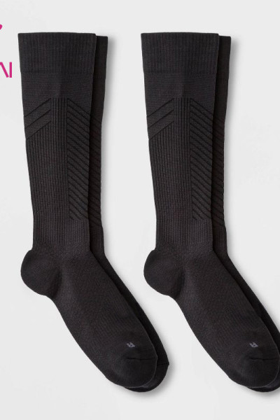 OEM Private Label Mens Scrunches Throwback Knee-Socks Athletic Heather Black Custom Manufacture