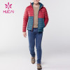 custom gym contrast color down jacket recycled nylon men's down coat china clothes factory