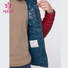 custom gym contrast color down jacket recycled nylon men's down coat china clothes factory