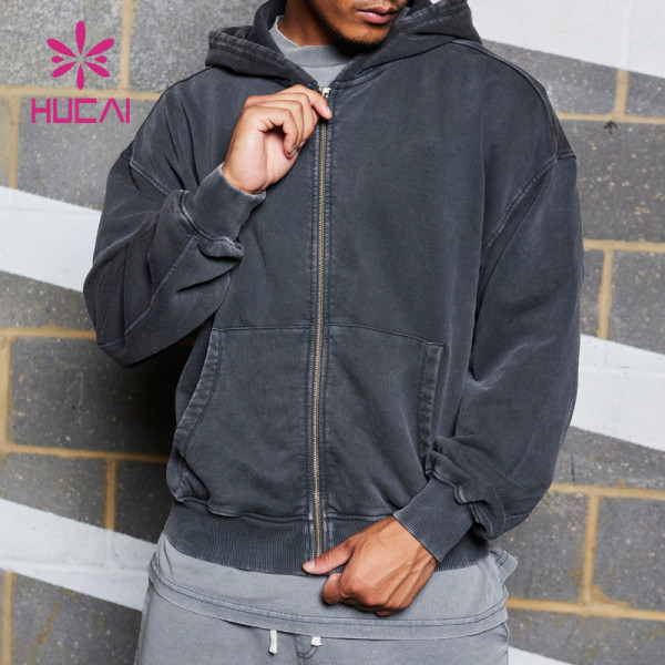 OEM Custom Private Label Washed Mens Jacket Full Zipper Coat Factory Manufacturer