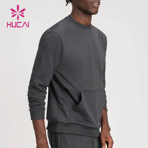 New Design OEM Custom Mens Long Sleeves Running Zipper Sweatshirts Supplier