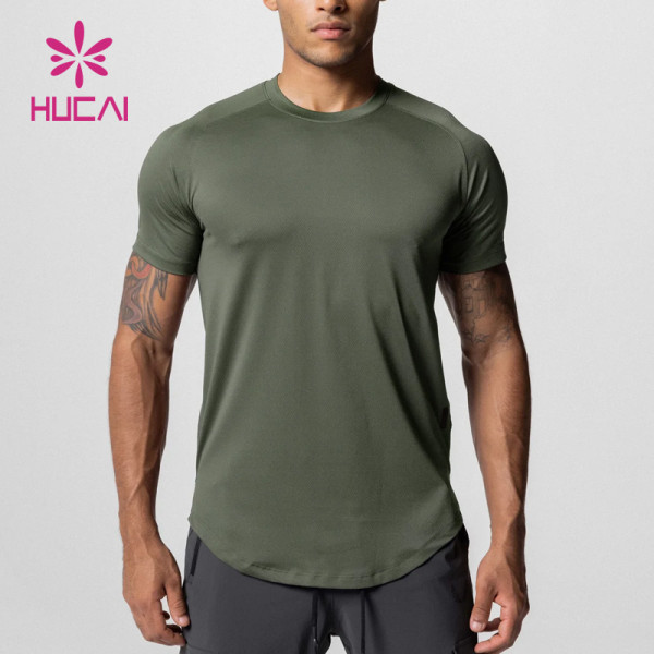 OEM Custom Fabrics Gym Dri-Fit T Shirts Anti-Bacterial Mens Gymwear Supplier