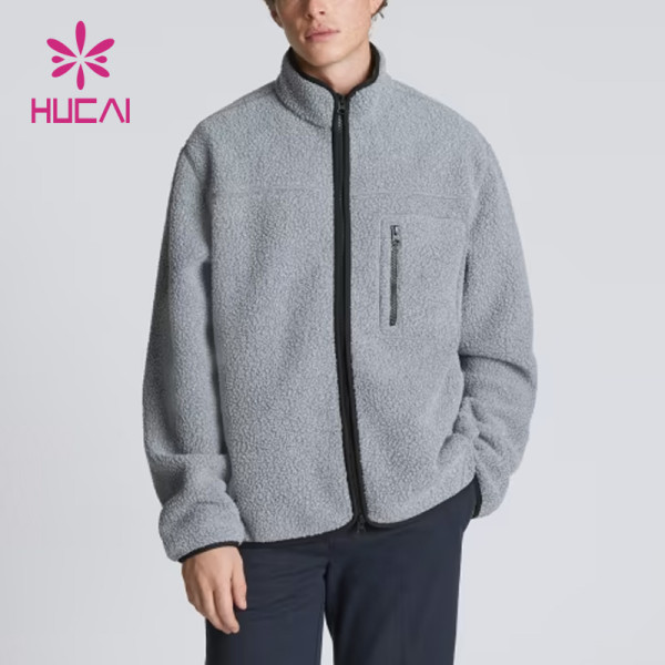 OEM Gym Warm Jacket Men Sports Berber Fleece Hoodies ChinaYoga Clothing