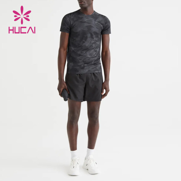 ODM Dry Fit Men Camouflage Color T Shirts Workout Manufacturer Of Sportwear