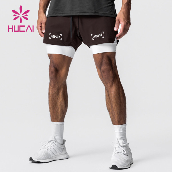 OEM Private Label Mens shorts Breathable 2 In 1 Gymwear Manufacturer