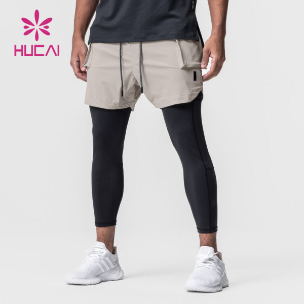 Custom Athletic 2 In 1 Legging High Quality Inner Shorts For Men Manufacturer