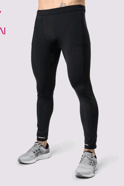OEM ODM mens long leggings high impact zippered gymwear private label activewear