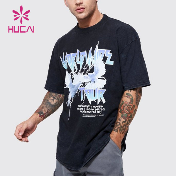 OEM Fashion Style Street Wear Oversize DTG Mens T-shirt Garment Factory