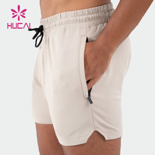 Custom Drawstring One Layer Gym Wear with Zippered Shorts Pockets Manufacturers