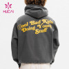 HUCAI Custom Unique Logo Unisex Women& Men Hoodie Activewear Manufacturer