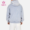 HUCAI High Quality Washed Process Mens Hoodie Private Label Fitness Clothing