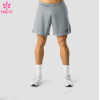 HUCAI OEM Mens Mesh Fabric Sports Shorts With Drawstring Inside Factory Manufacturer