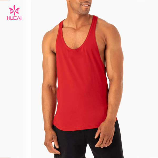 HUCAI Private Label Tank Top New Design Lightweight Mesh Fabric Vest Gym Wear Factory
