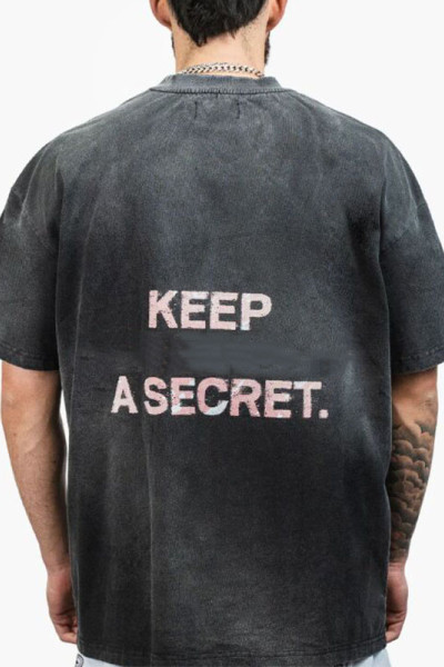 HUCAI Private Label Sportswear Washed Loose T-shirts Oversized Screen Printed Cotton Tee