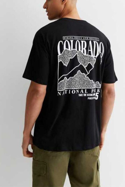 HUCAI Private Label Gym Loose T-shirts Oversized Screen Printed Heavy Cotton Tee