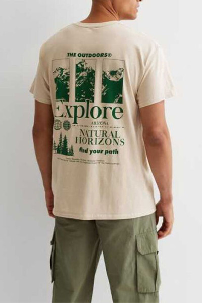 HUCAI OEM ODM Running Sport T-shirts Oversized Screen Printed Cotton Tee