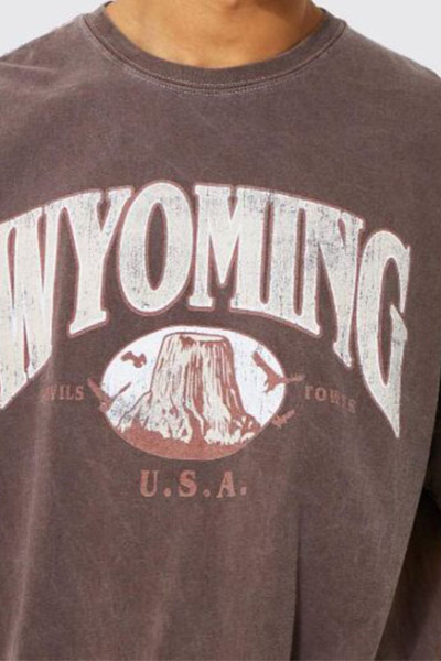 HUCAI Customized Sport T-shirts Oversized Screen Printed Fit Cotton Tee