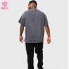 HUCAI Customized Sport T-shirts Oversized Screen Printed Fit Cotton Tee