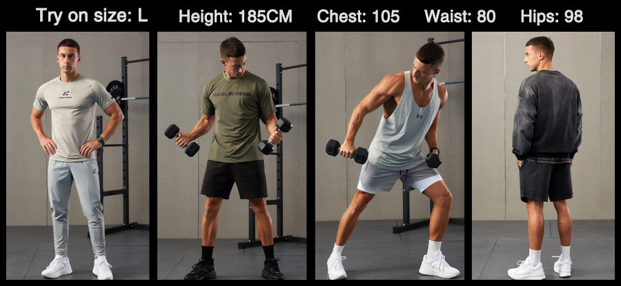 HUCAI men gymwear