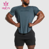 HUCAI OEM Fitness T-Shirts Lightweight material Slim Fit Gym Top Factory