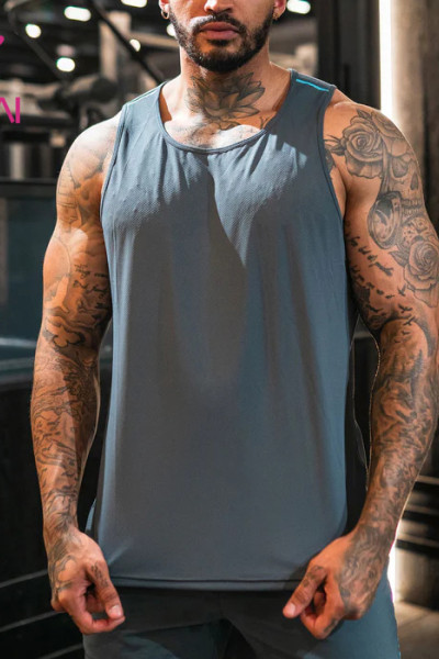 HUCAI OEM Gym Tank Tops Mesh Breathable Quick drying Fabric Activewear Manufacturer