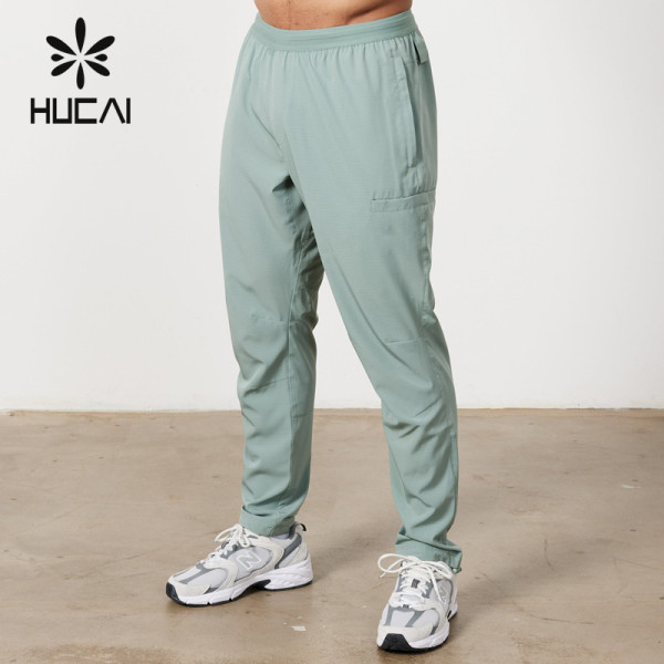 HUCAI OEM Custom Jogger pants Quick Drying Fabric Mens Running Activewear Manufacturer