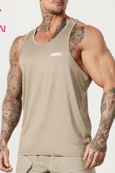 HUCAI OEM Mens Tank Tops Soft Breathable Racerback sports vest Activewear Manufacturer