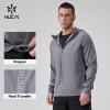 HUCAI Gym Wear Manufacturer OEM Nylon Spandex Lightweight Reflective Heat Transfer Sports Jacket