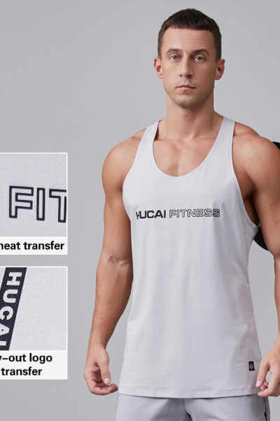 HUCAI Activewear Manufacturer|Custom Gym Tank Top Stringer Cotton Spandex Workout Training Wear