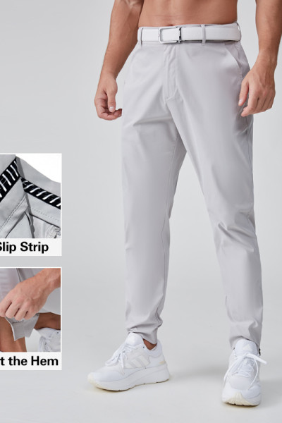 HUCAI Activewear Manufacturer| Custom Golf Pants 100% Polyester Embroidery Logo Golf Suit