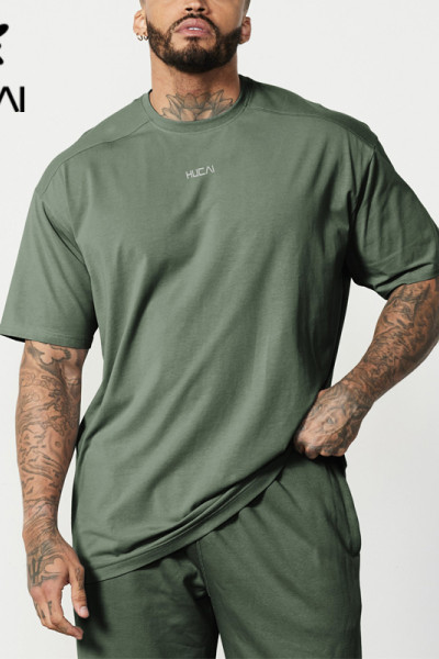 Men's Fitness T-shirt Manufacturer Smooth and Cool Fabric Oversized Sports Top