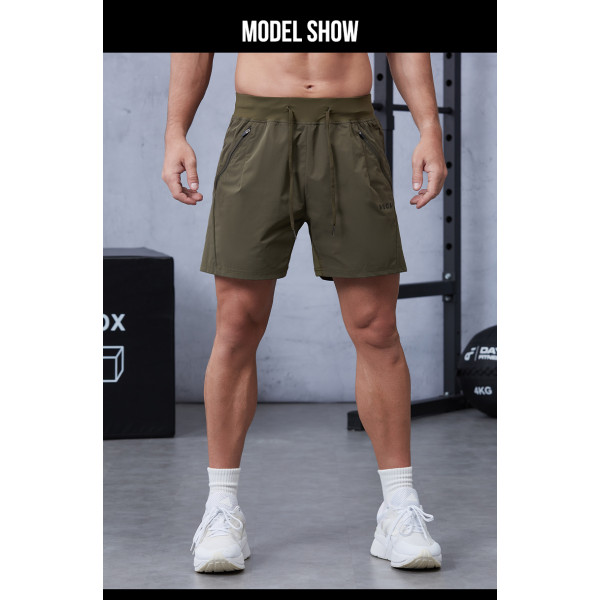 Premium Activewear Artful Structural Design Drawstring Gym Shorts|Hucai Activewear Manufacturer