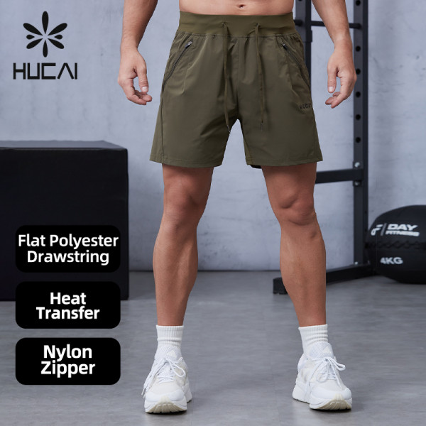 Premium Activewear Artful Structural Design Drawstring Gym Shorts For Men|Hucai Activewear Manufacturer