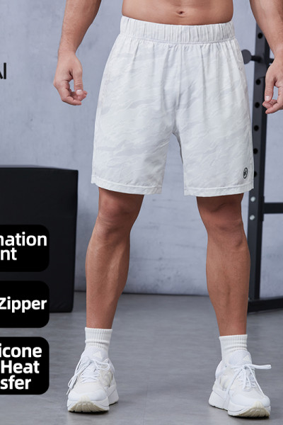 Quick-Dry 5-Inch Training Shorts With Lnner Compression Layer|Hucai Activewear Manufacturer