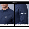 Custom Quarter Zip Long Sleeve Gym Shirt for Men|Hucai Activewear Manufacturer