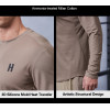 High quality 60 combed pure Australian cotton Long Sleeve Gym Shirt |Hucai Activewear Manufacturer