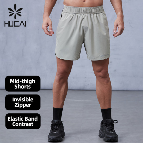Custom Four-way Stretch Reflective Laser Perforation Running Shorts |Hucai Activewear Manufacturer