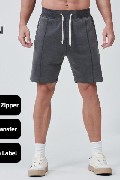 Custom Zipper Pocket Soft Modal Spandex Mens Workout Shorts |Hucai Activewear Manufacturer